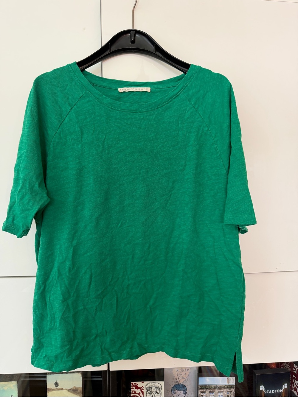 Peruvian Connection Emerald Green Short-Sleeve Crewneck Top
